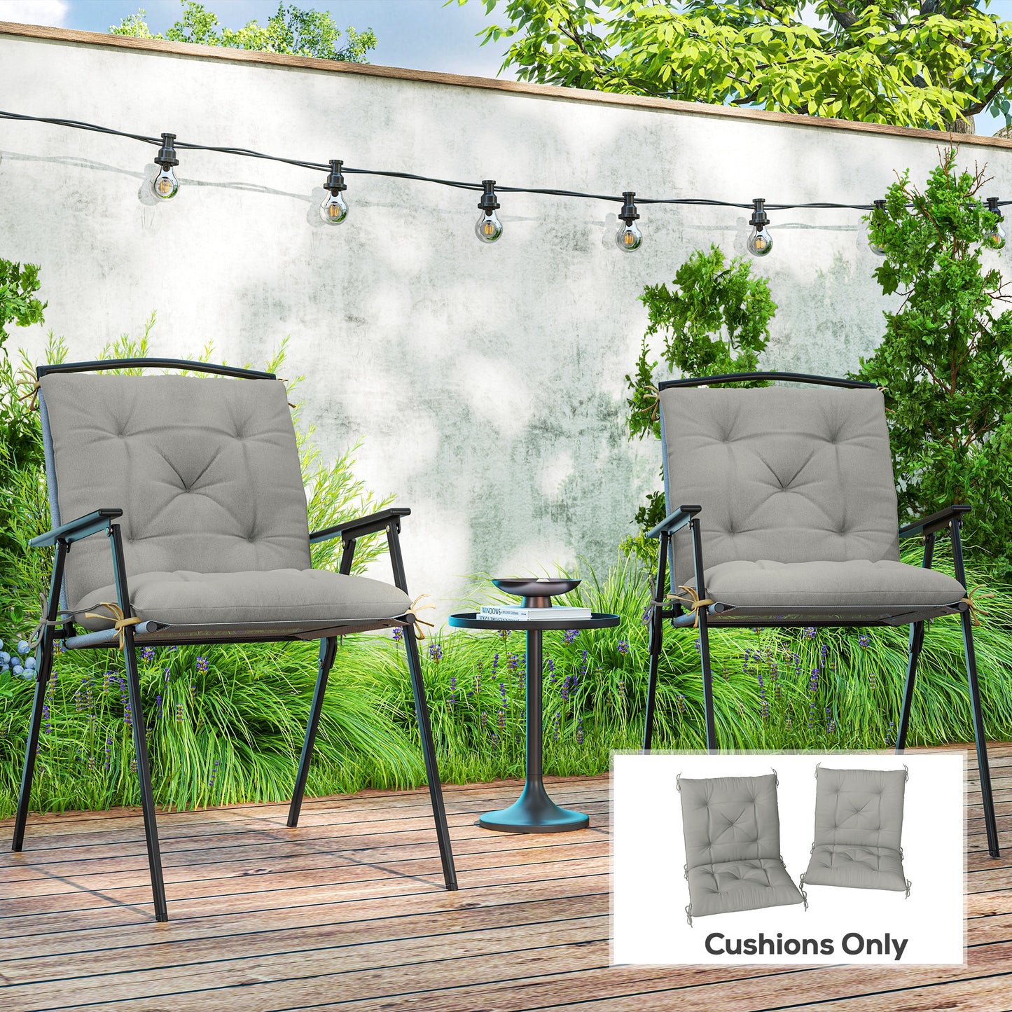 Set of Two Outdoor Seat Cushions