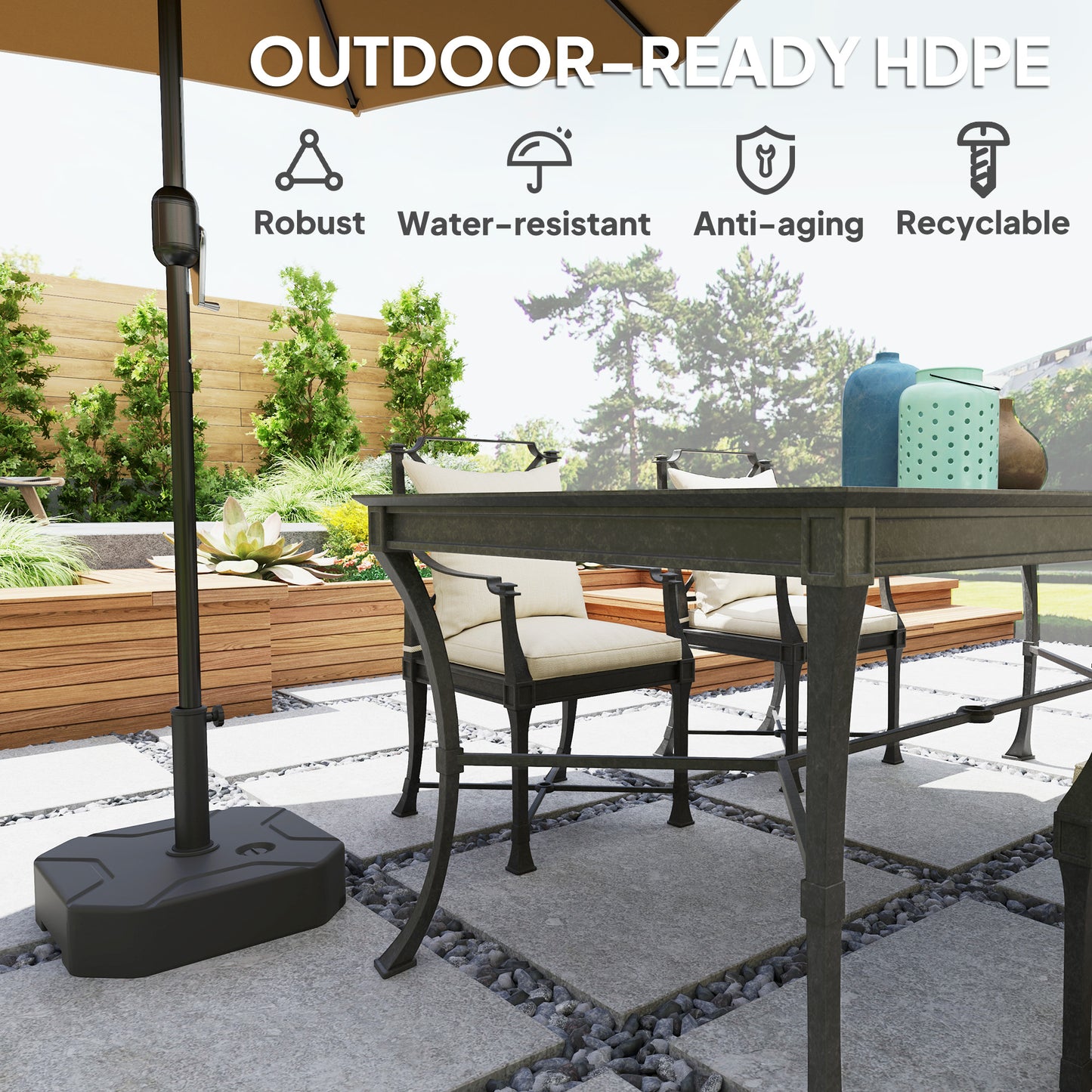 Square Garden Parasol Base