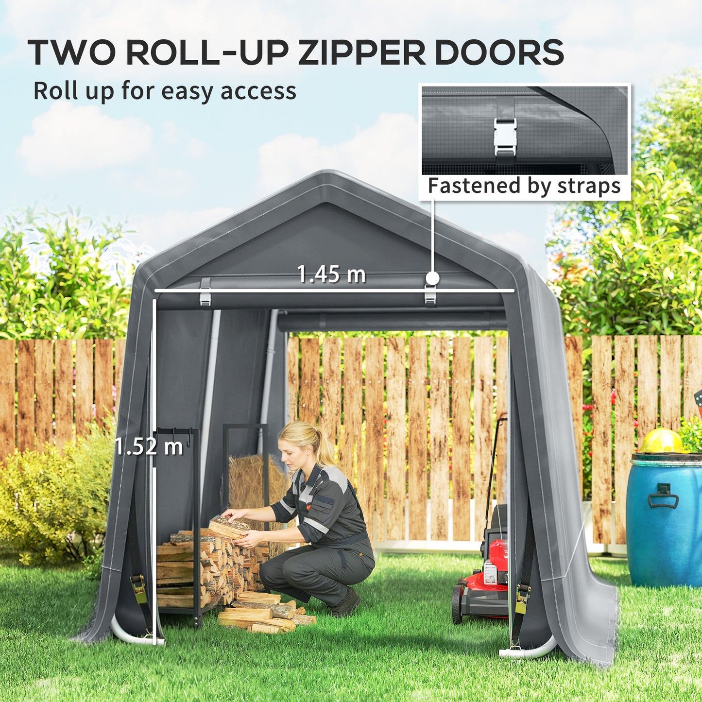 8 x 6.5 ft Outdoor Garden Storage Shed