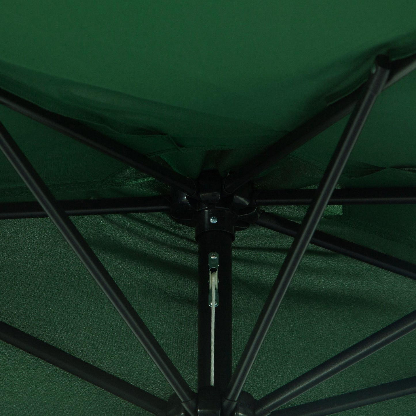 3(m) Half Parasol, Semi Round Umbrella with Metal Frame