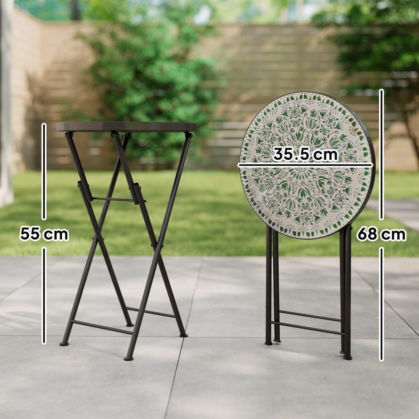Mosaic Outdoor Garden Table (3)
