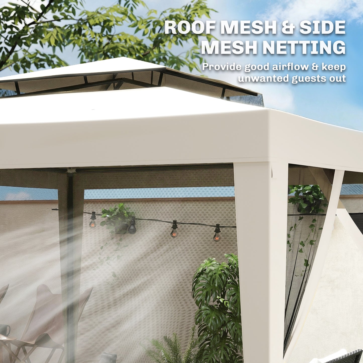 3 x 3 m Gazebo, Netting Party Tent
