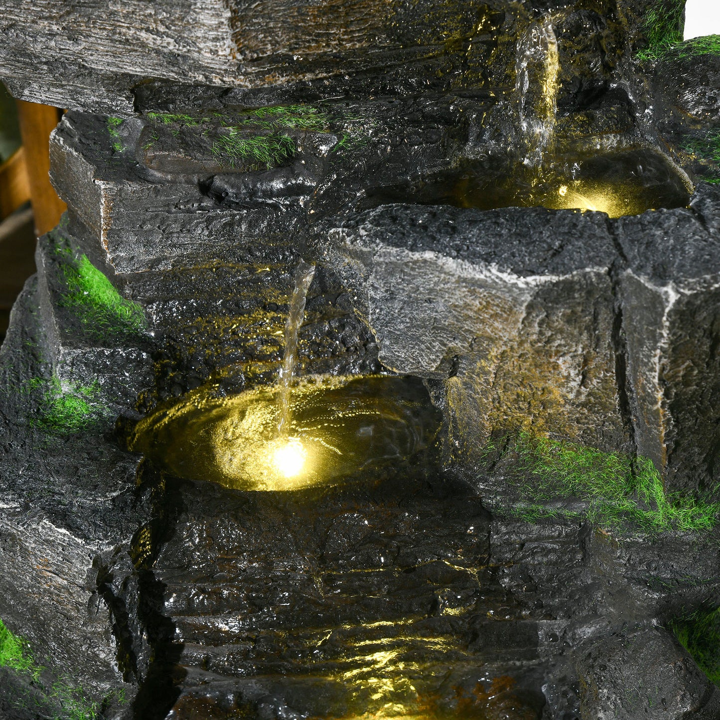 Garden Water Feature with LED Lights