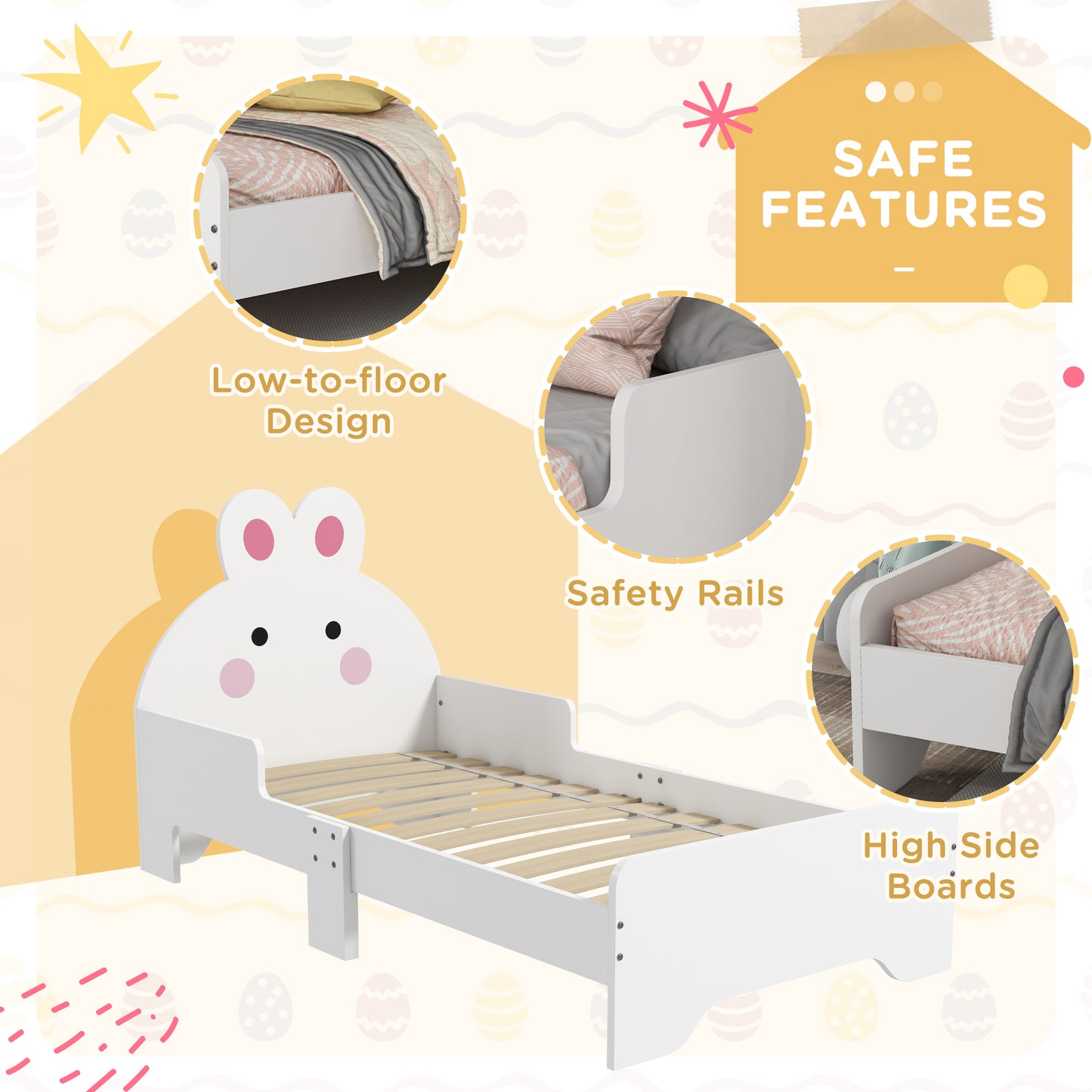 Rabbit-Designed Toddler Bed, Kids Bedroom Furniture