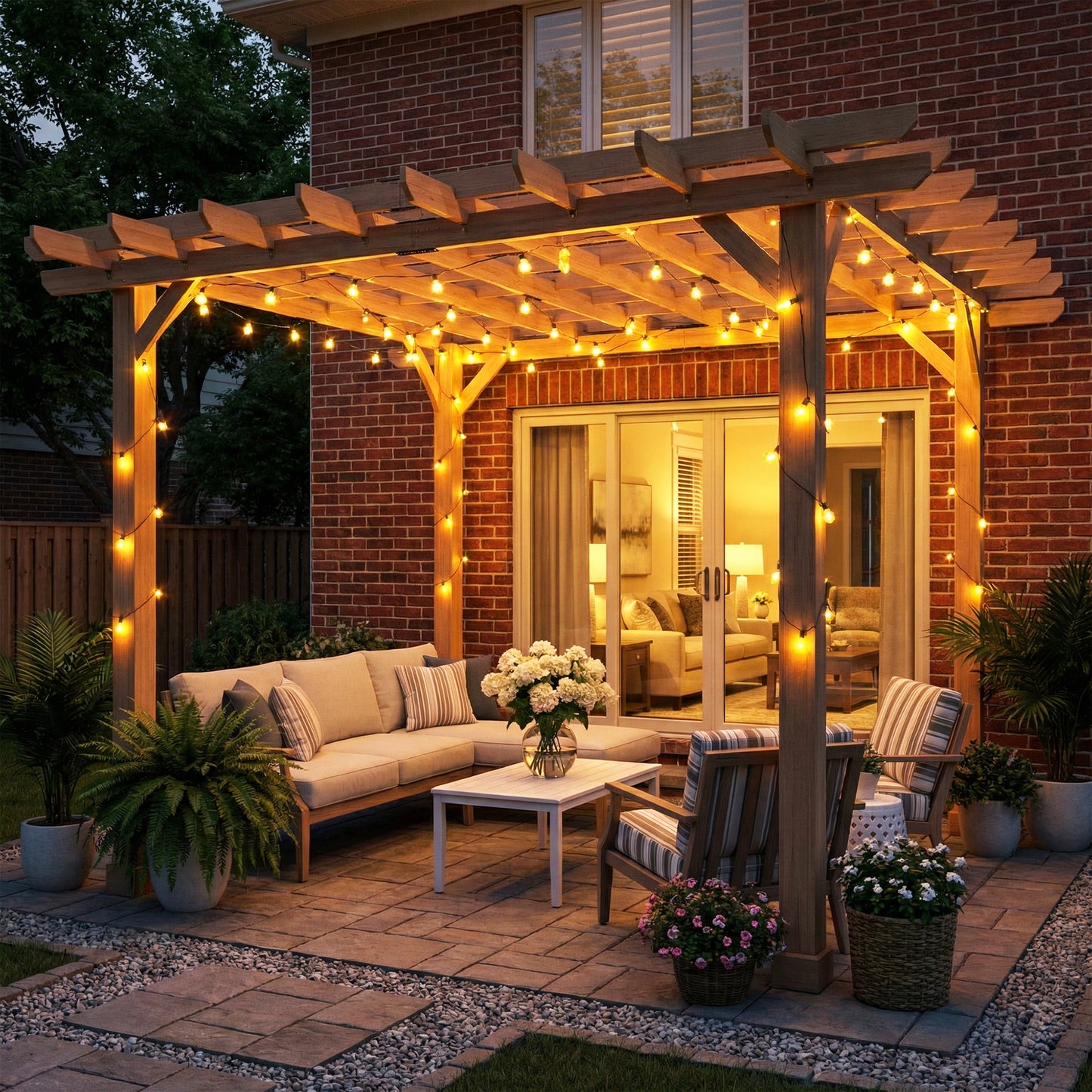 Graden Pergola Kit, Wooden Pergola Gazebo Grape Trellis