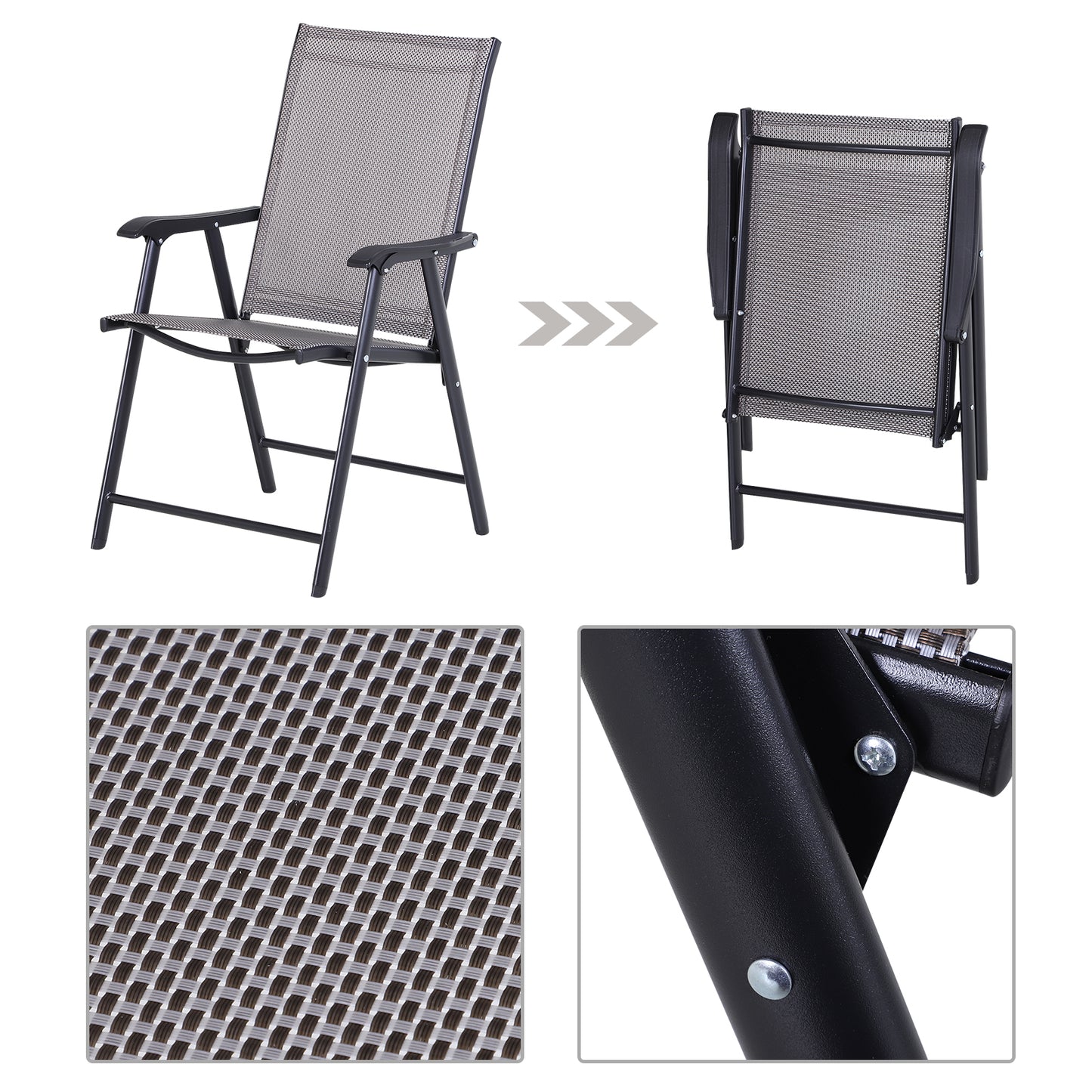 Set of Four Folding Garden Chairs