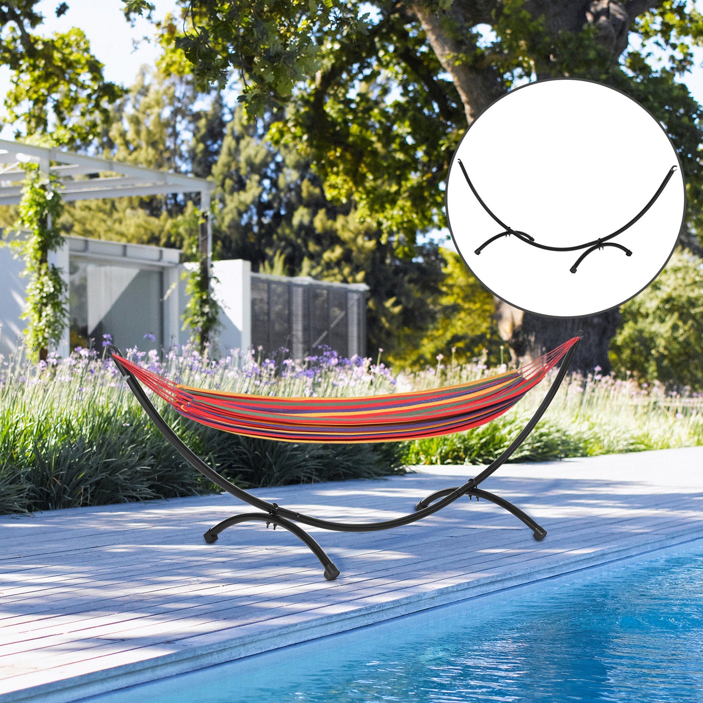 3(m) Universal Hammock Stand Metal Frame Garden Camping Picnic