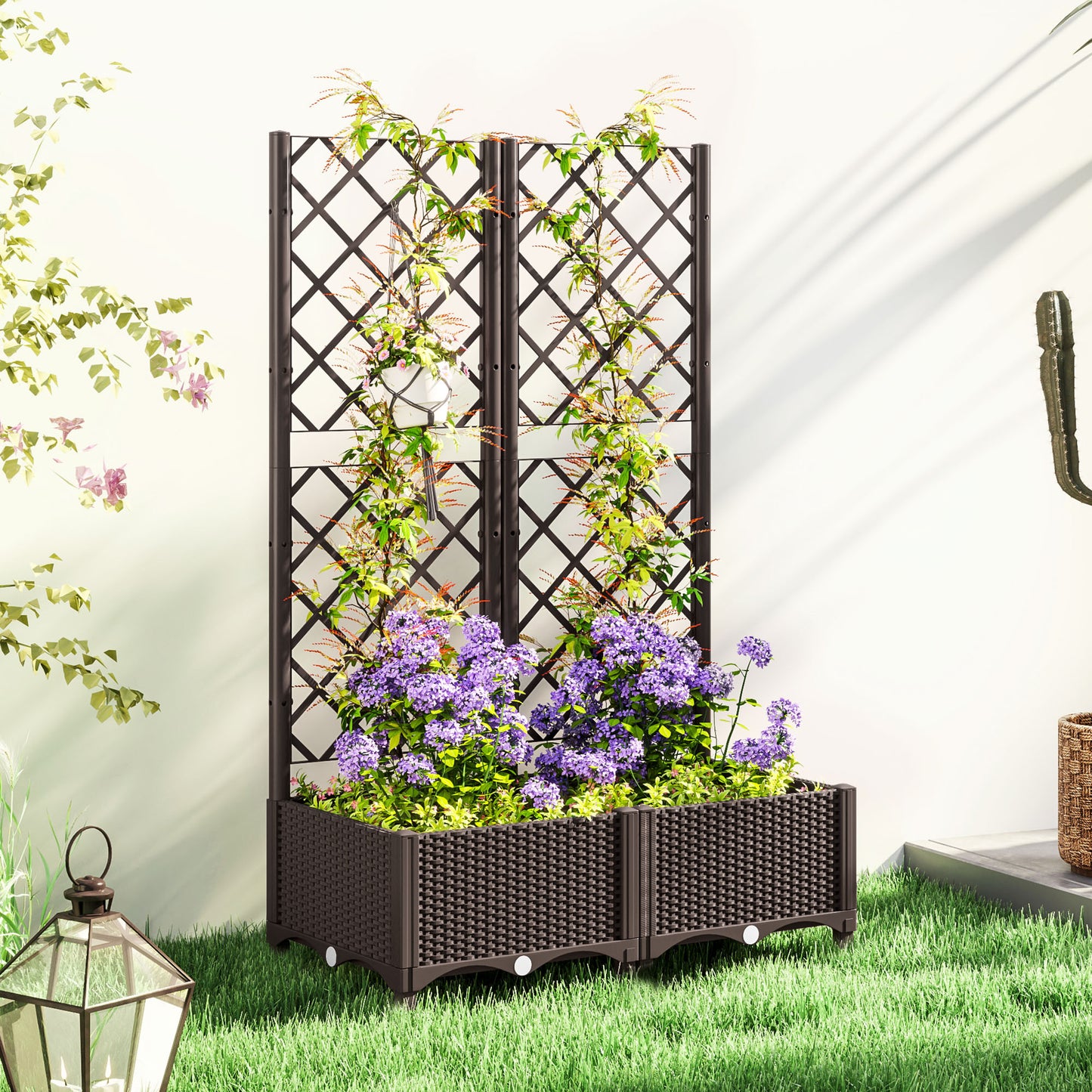Raised Garden Bed with Trellis (2)