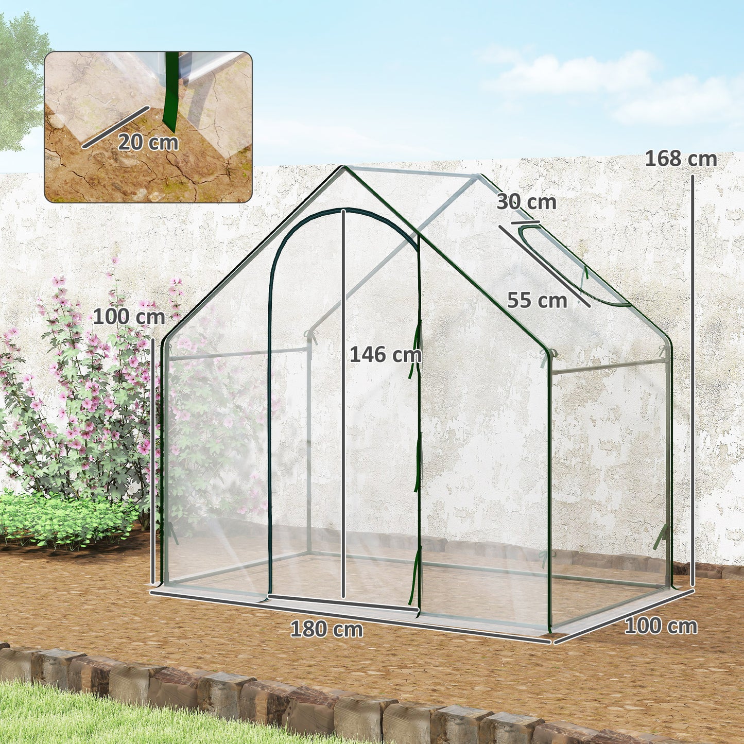 Walk In Tomato Greenhouse Garden Outdoor Mini Greenhouse Flower (1)