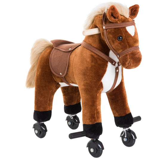 Rocking Horse Kids Ride on Walking Horse Animal Pony Wheeled Riding
