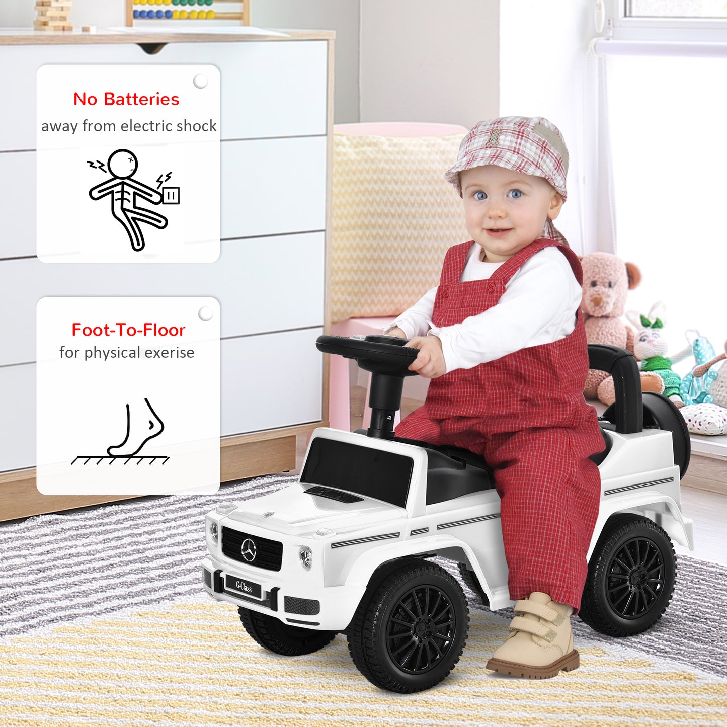 3 in 1 Kids Ride On Car G350 Licensed Foot To Floor Slider Toddler