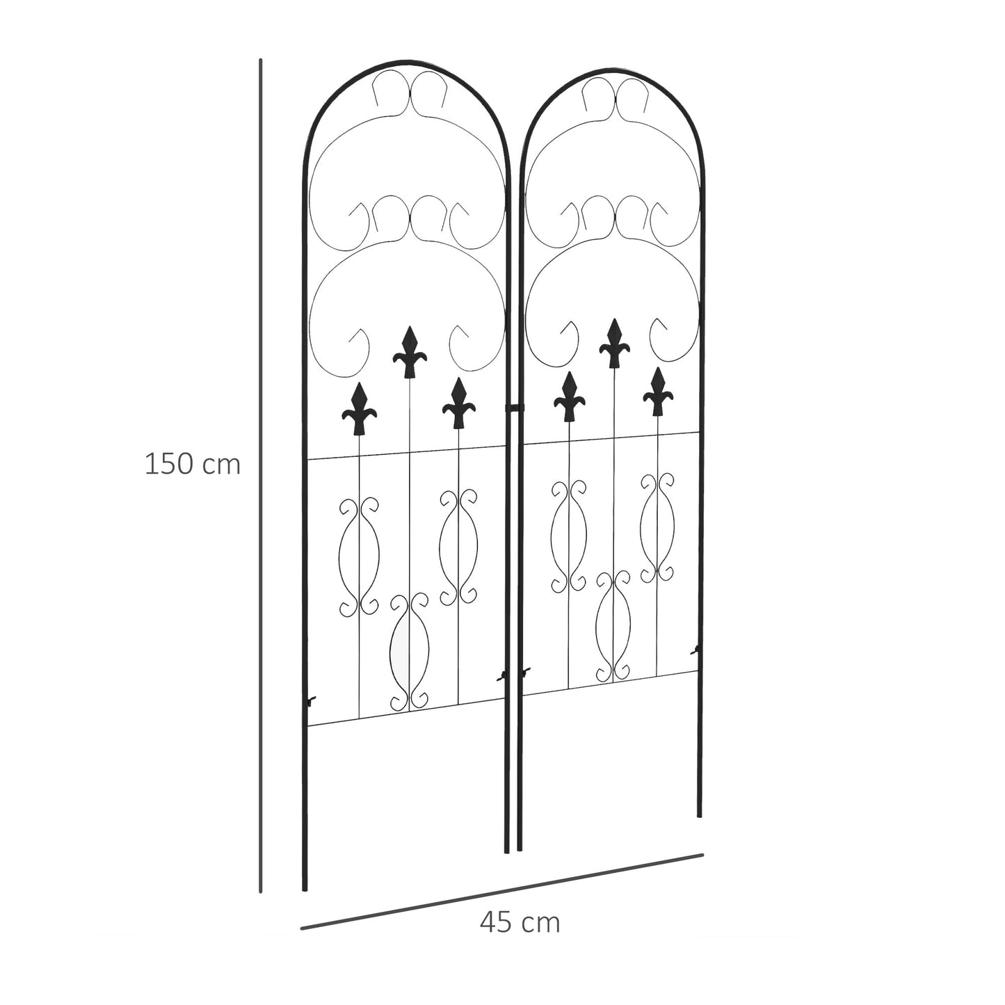 Metal Trellis Set of 2, Garden Trellis (1)