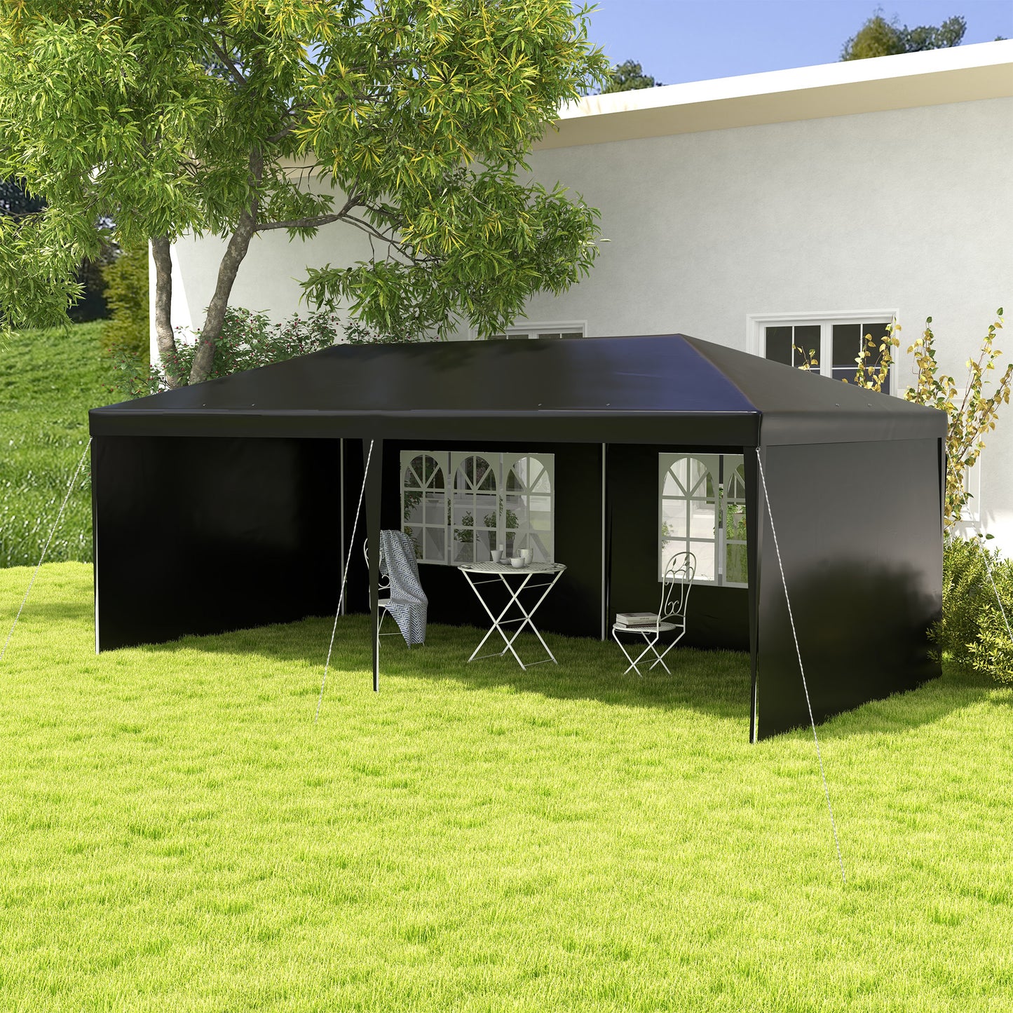 6 x 3 m Party Tent Gazebo Marquee Outdoor Patio Canopy Shelter