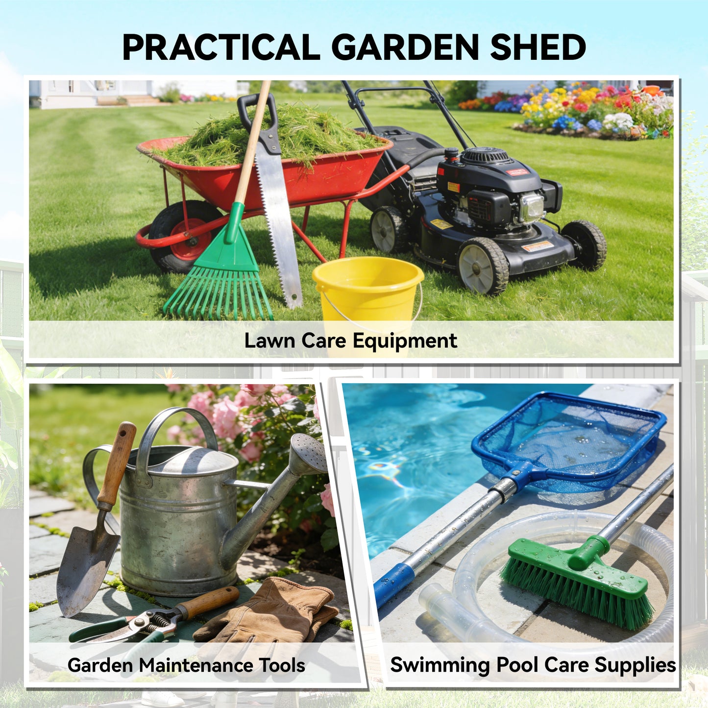 4'x5' Garden Storage Shed, Lean to Shed