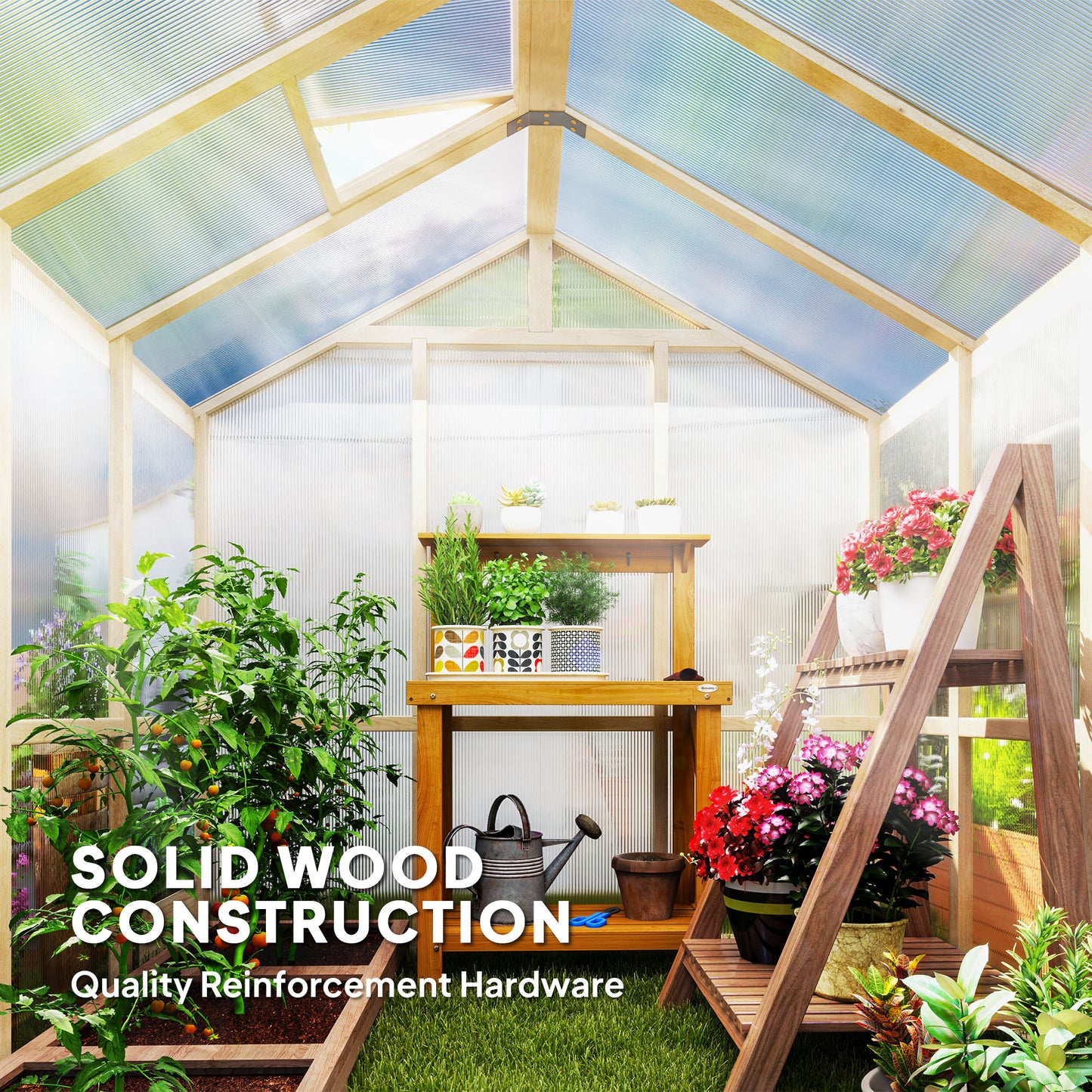 6.6 x 6ft Polycarbonate Greenhouse