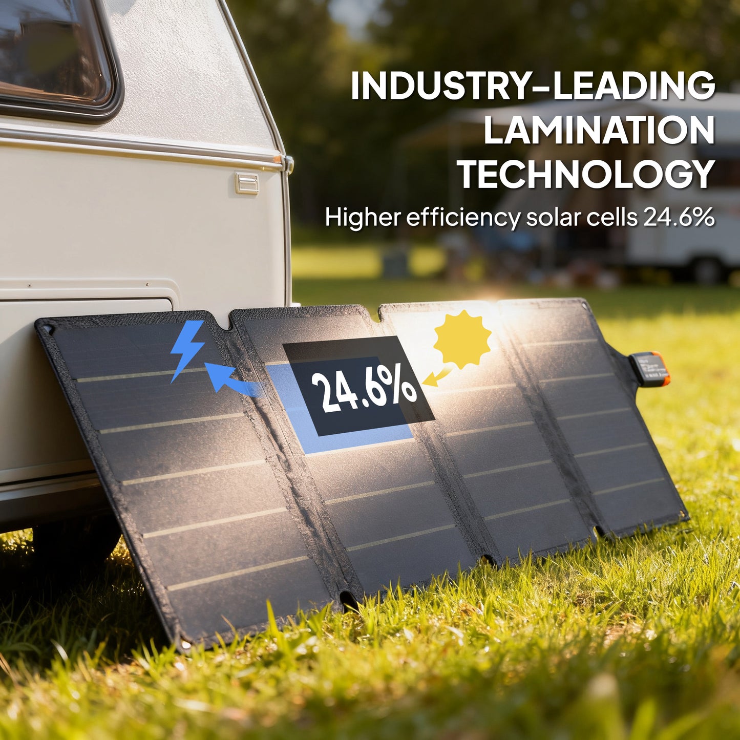 36W Foldable Solar Panel, Portable Solar Charger Type-C to USB-A