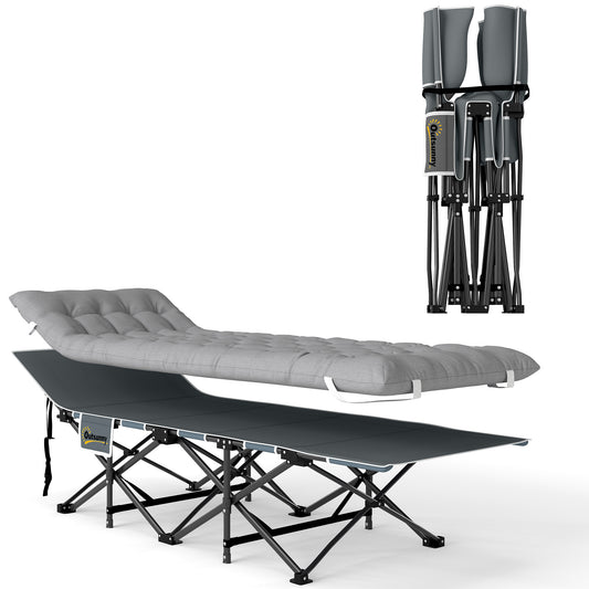 68cm Wide Folding Bed, Camping Cot for Adults with Mattress