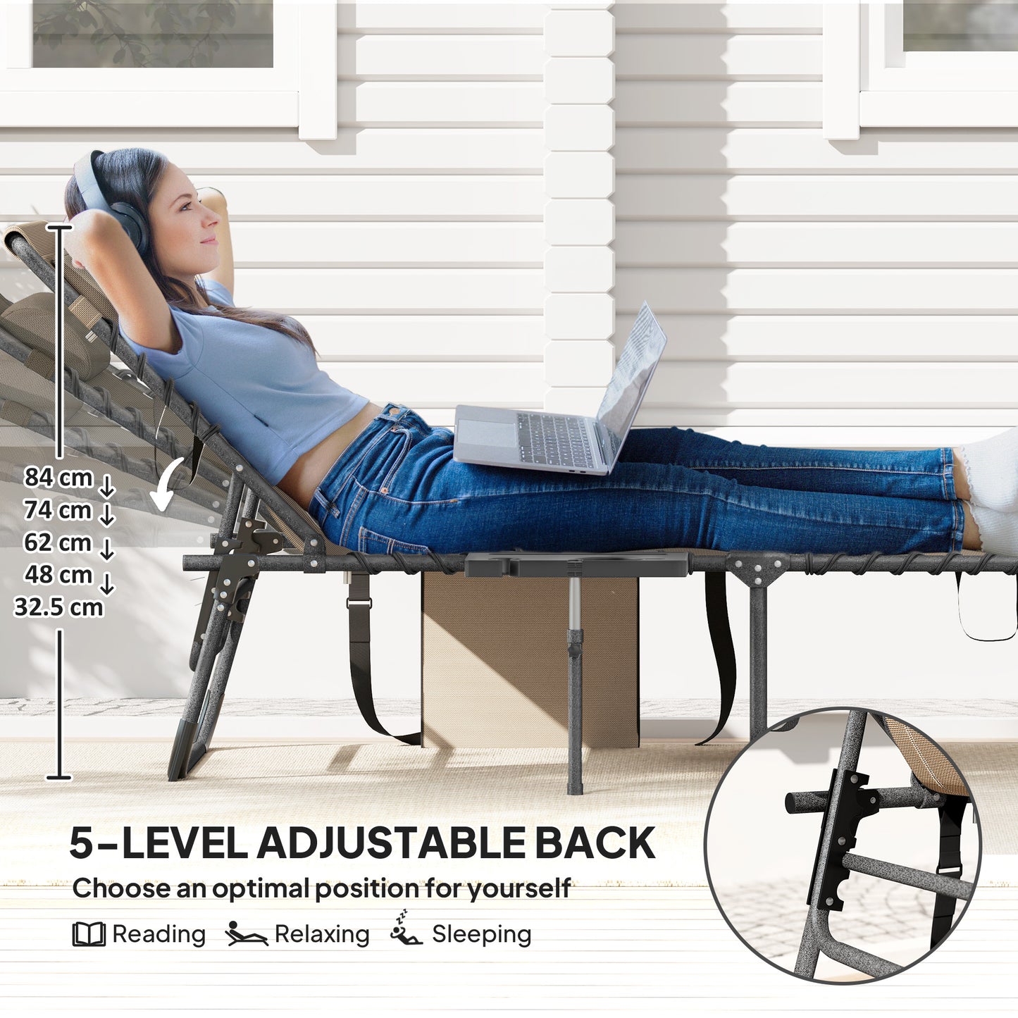 Five-Position Reclining Sun Lounger (4)
