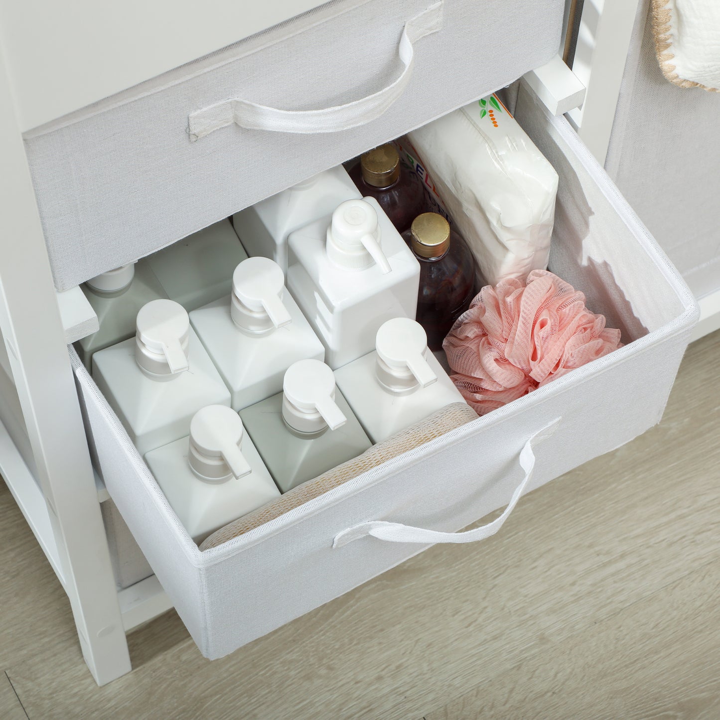 Baby Changing Unit with 4 Storage Drawers, Mat for Bedroom Nursery