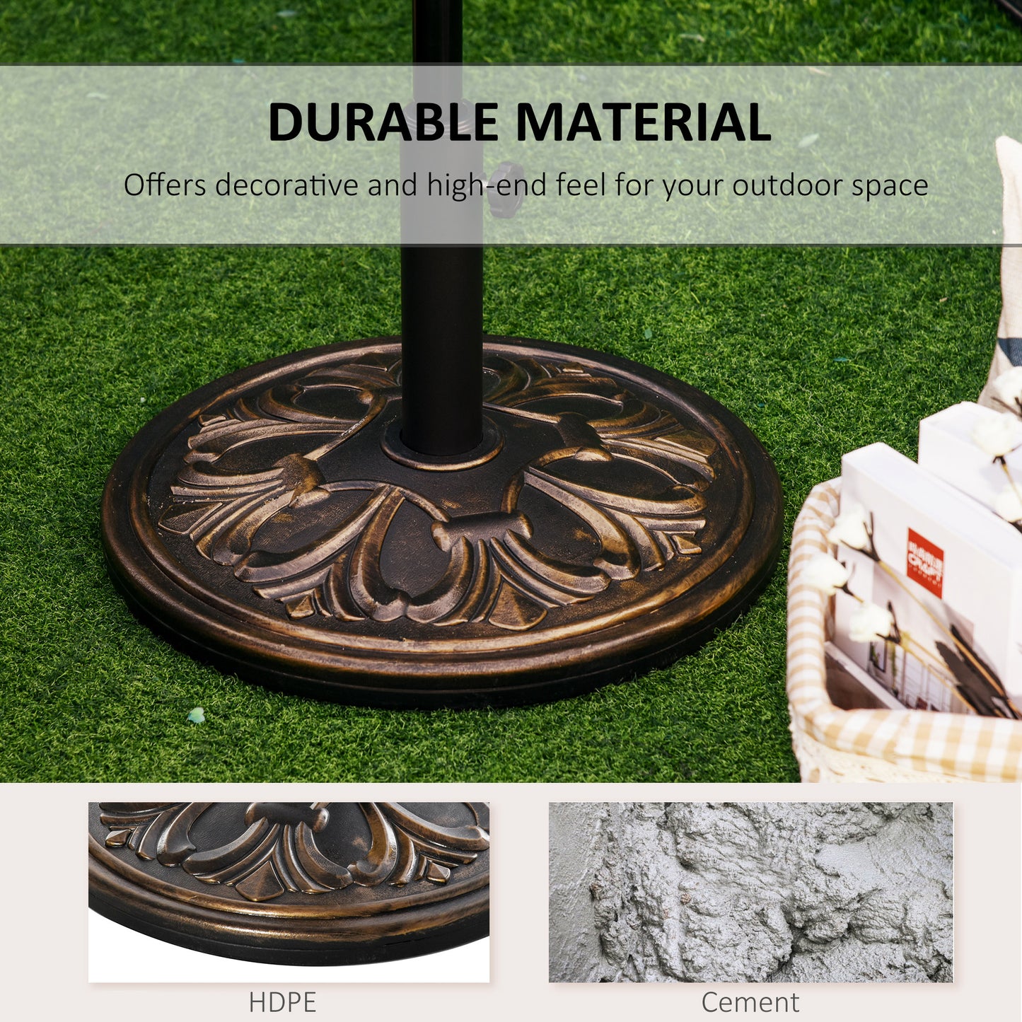 13kg Round Umbrella Base Outdoor Parasol Base Weight Stand Holder