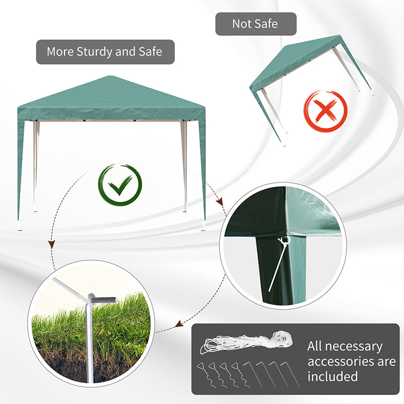 3 x 3M Garden Pop Up Gazebo Height Adjustable Marquee Party Tent