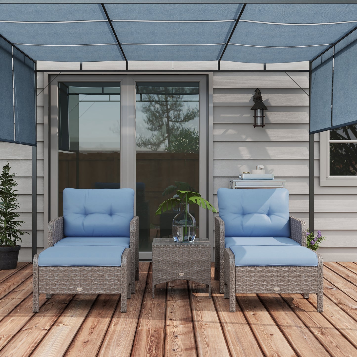 5 Pieces PE Rattan Garden Furniture Set (2)