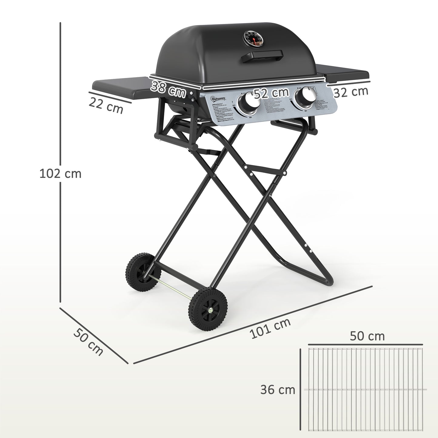 Two-Burner Portable Suitcase BBQ