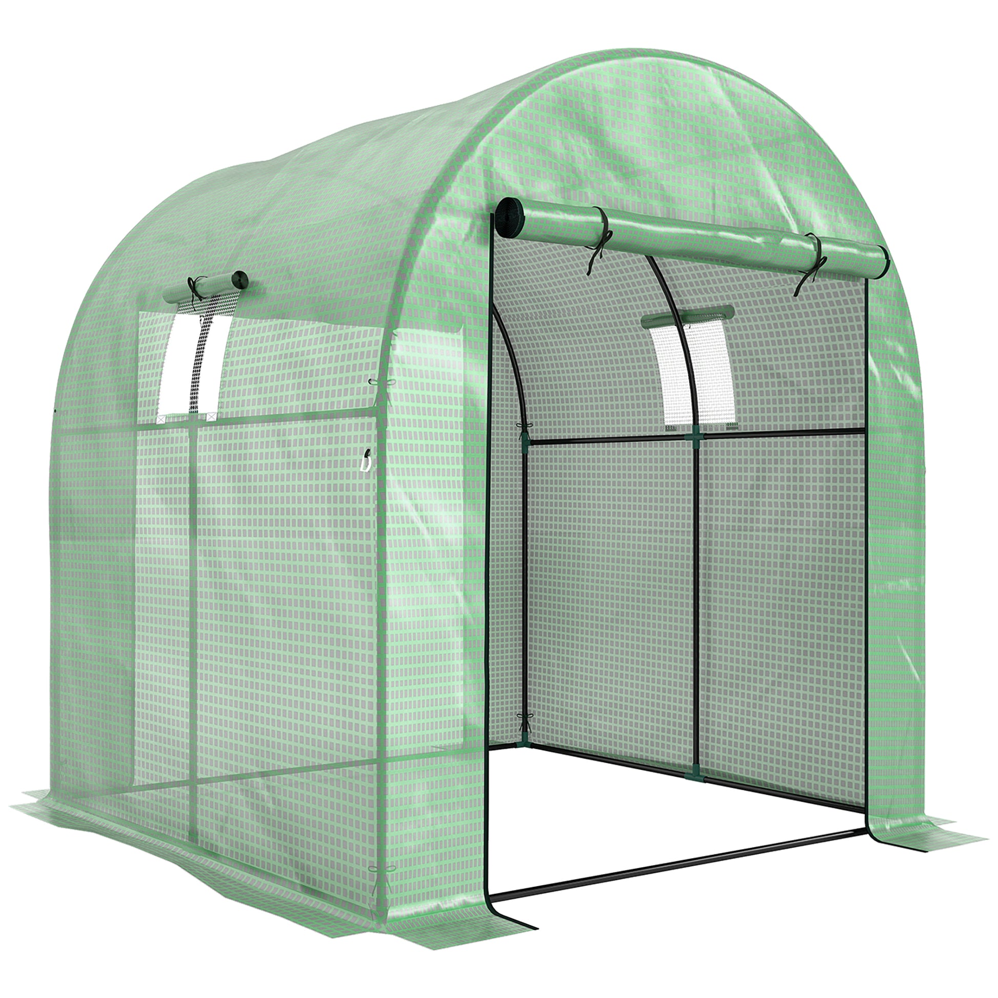 180 x 180cm Walk-In Polytunnel Greenhouse
