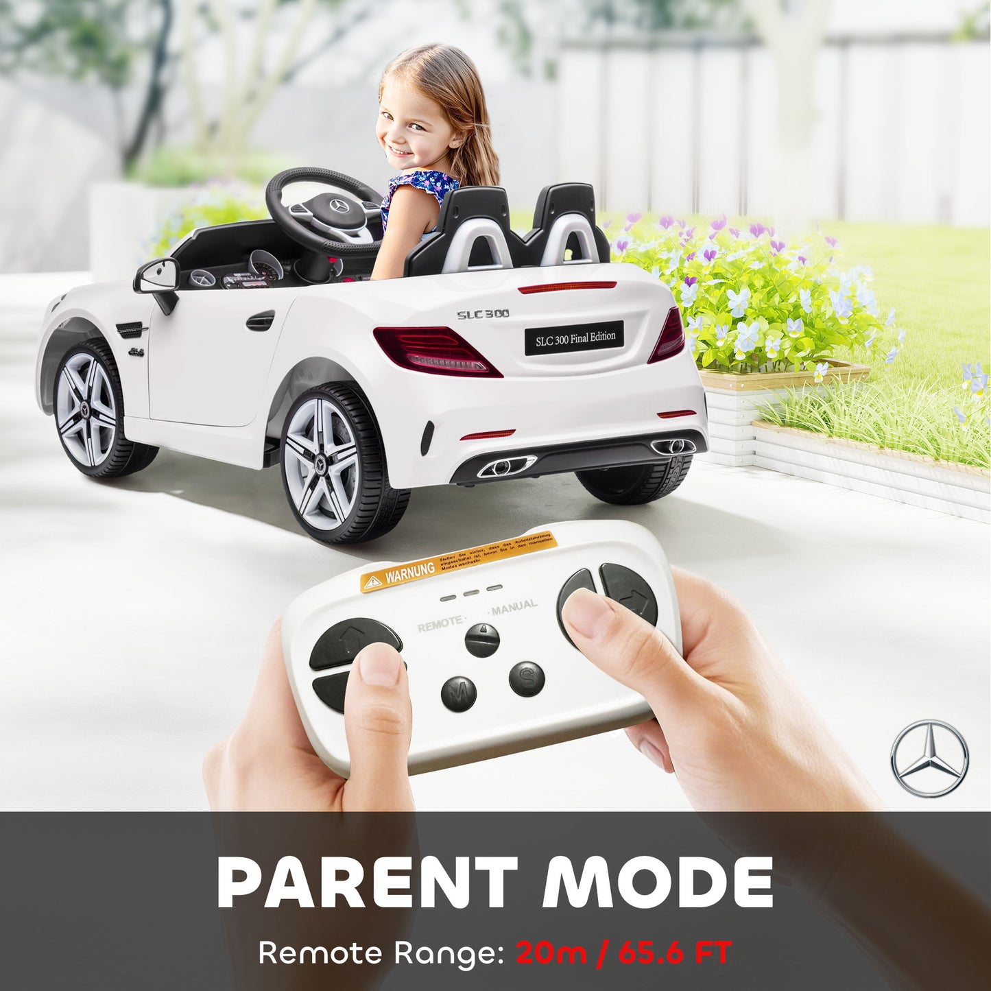 Benz SLC 300  Licensed 12V Kids Electric Ride On, with Music