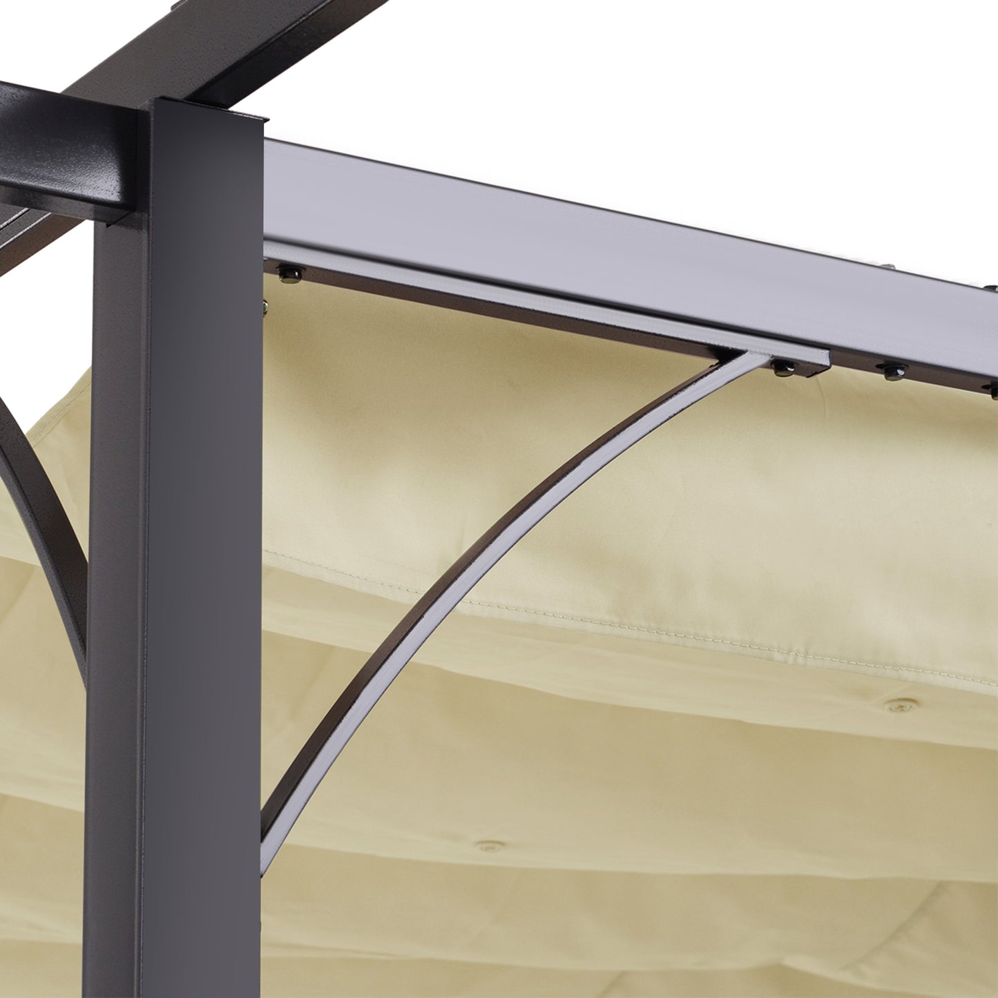 3 x 3(m) Metal Pergola with Retractable Roof