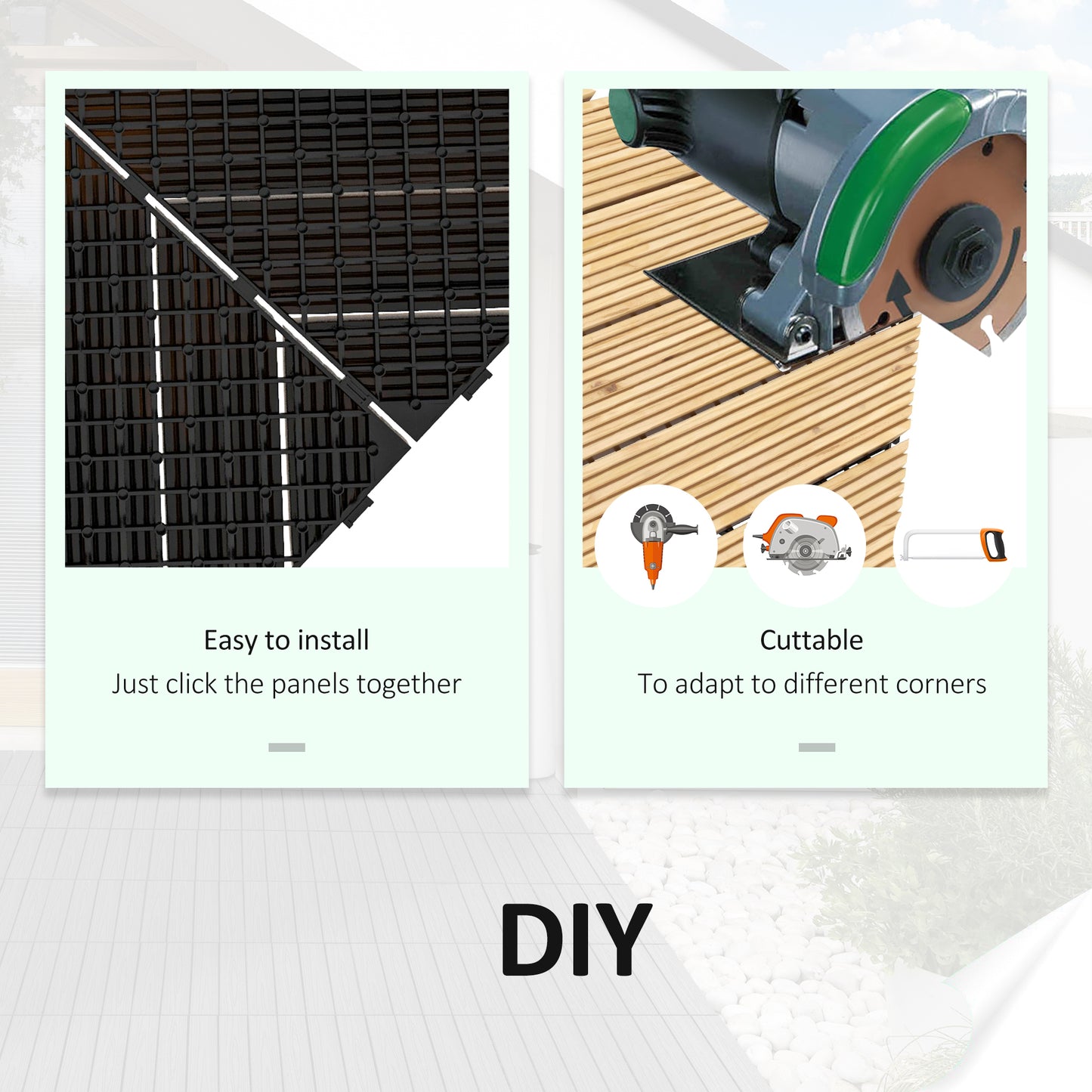 27 Pcs Wooden Interlocking Decking Tiles (2)