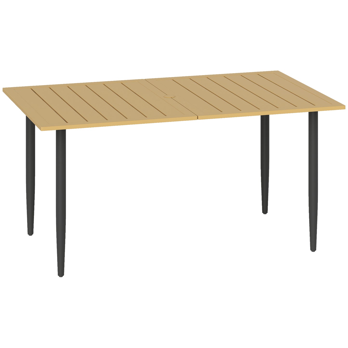 Garden Dining Table, 150 x 90 cm Rectangle Outdoor Table