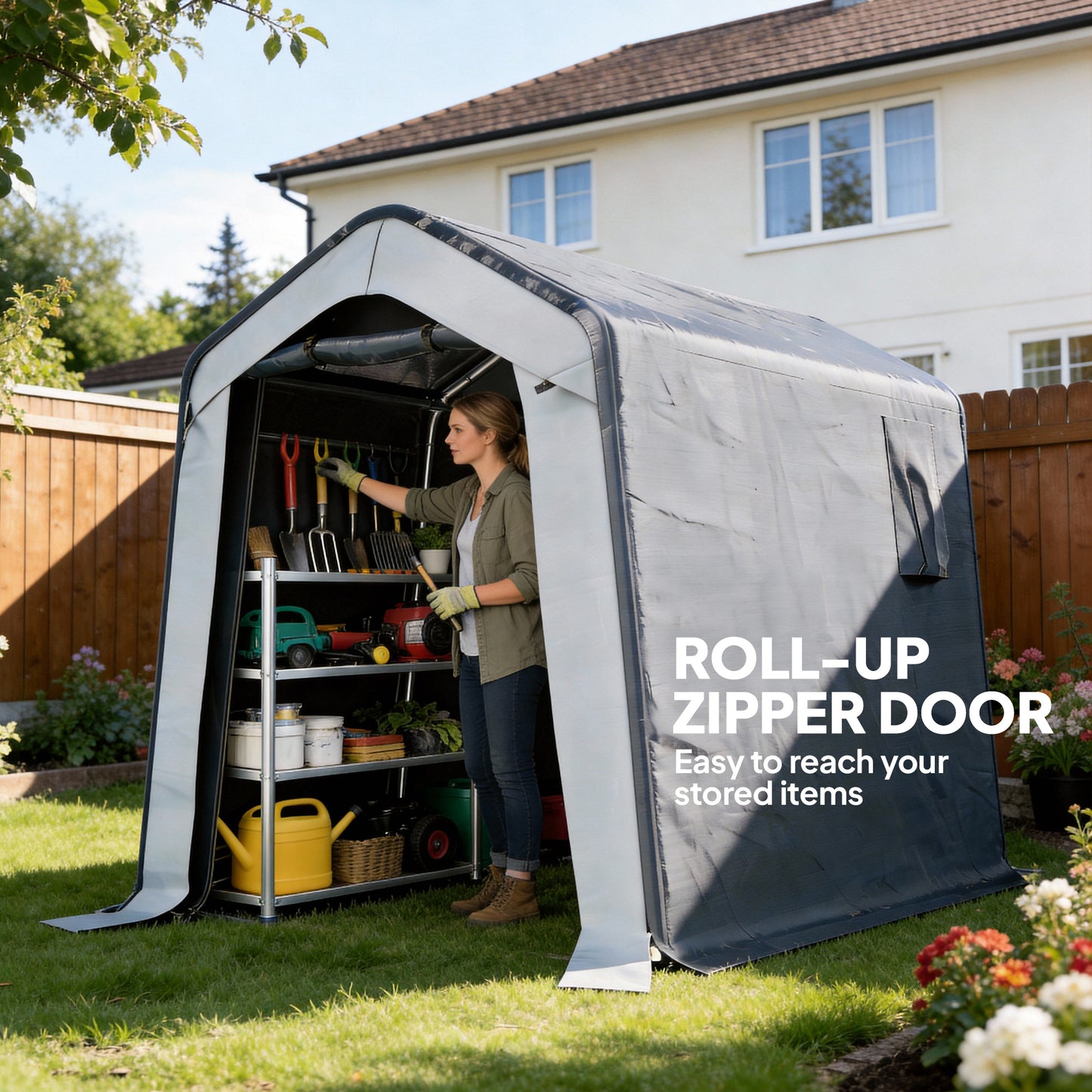 1.8 x 2.4m Garden Storage Shed Tent
