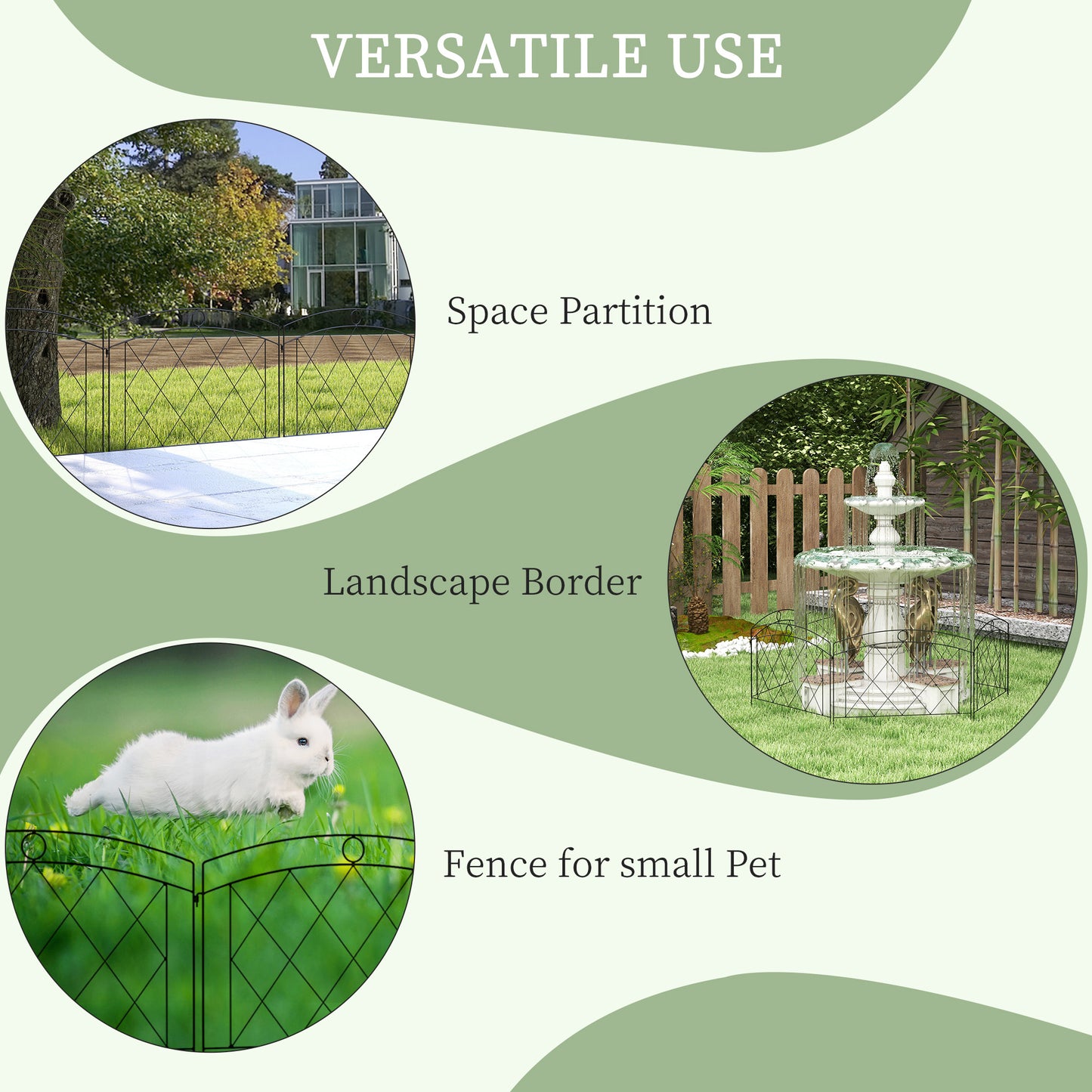 Metal Decorative Outdoor Picket Fence Panels