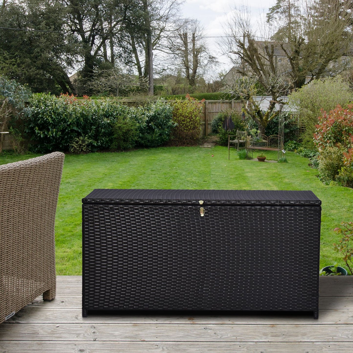 284 L Rattan Garden Storage Box