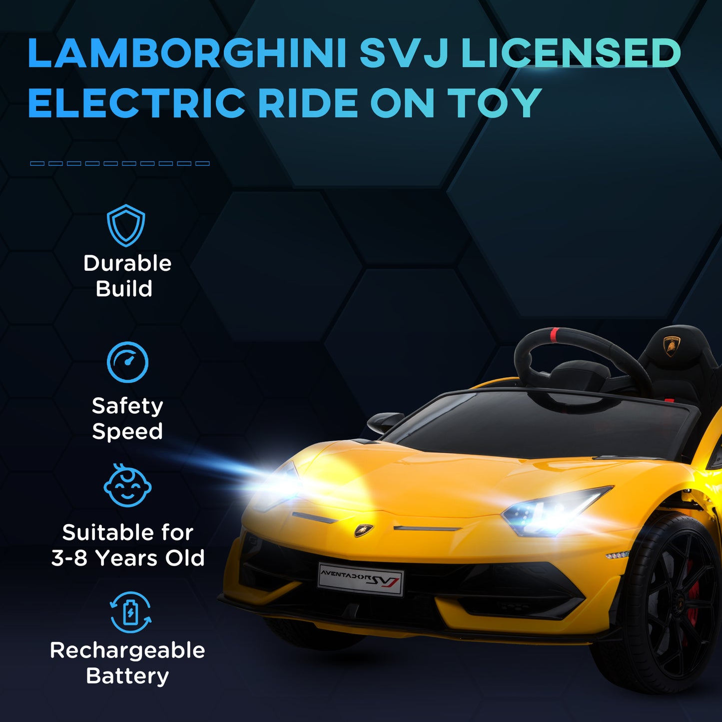 Lamborghini Aventador Licensed 12V Kids Electric Ride On Car Racing