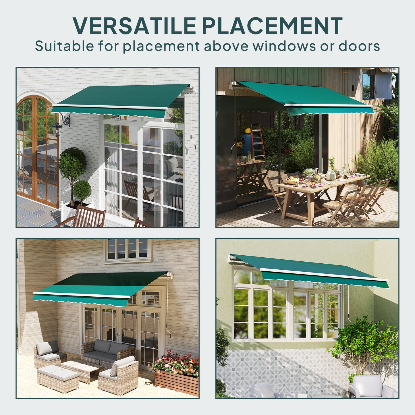 Awning Replacement Canopy, Water Resistant UPF 50+ Sun Shade Cover