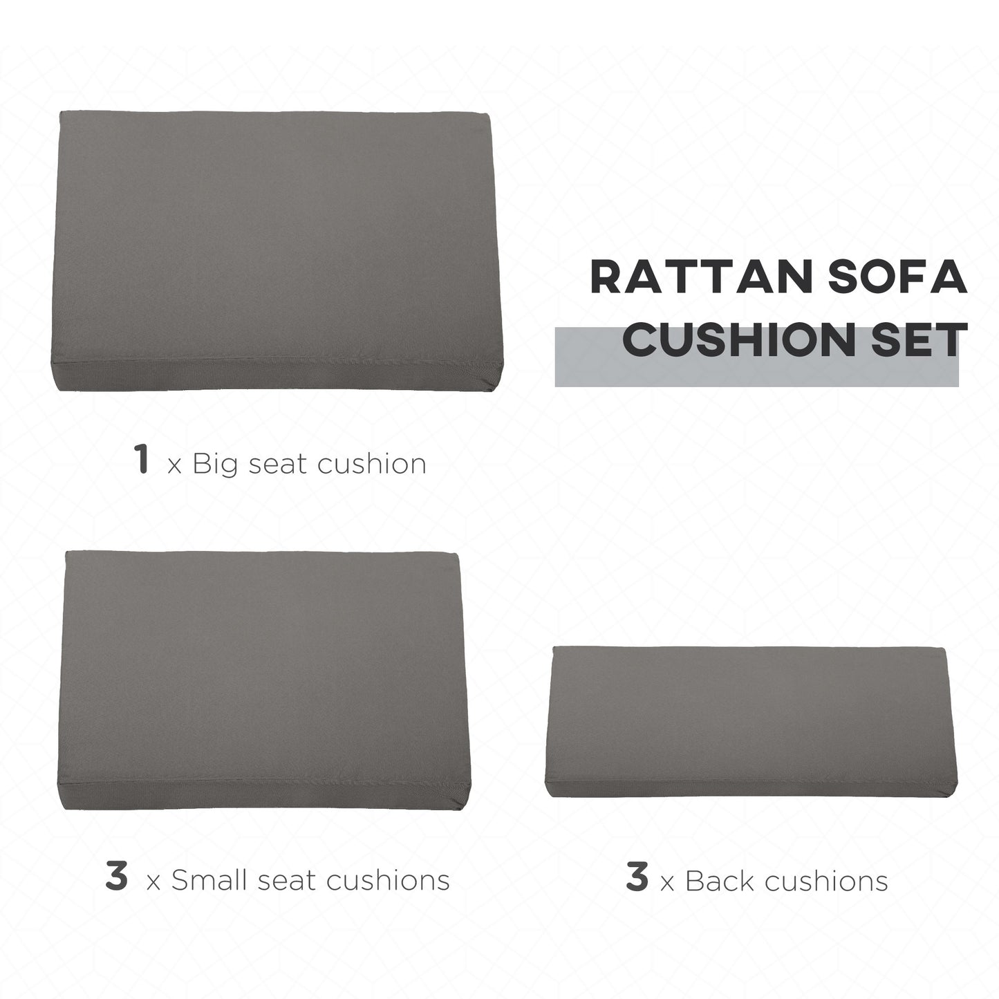 Outdoor Cushion Pad Set for Rattan Furniture
