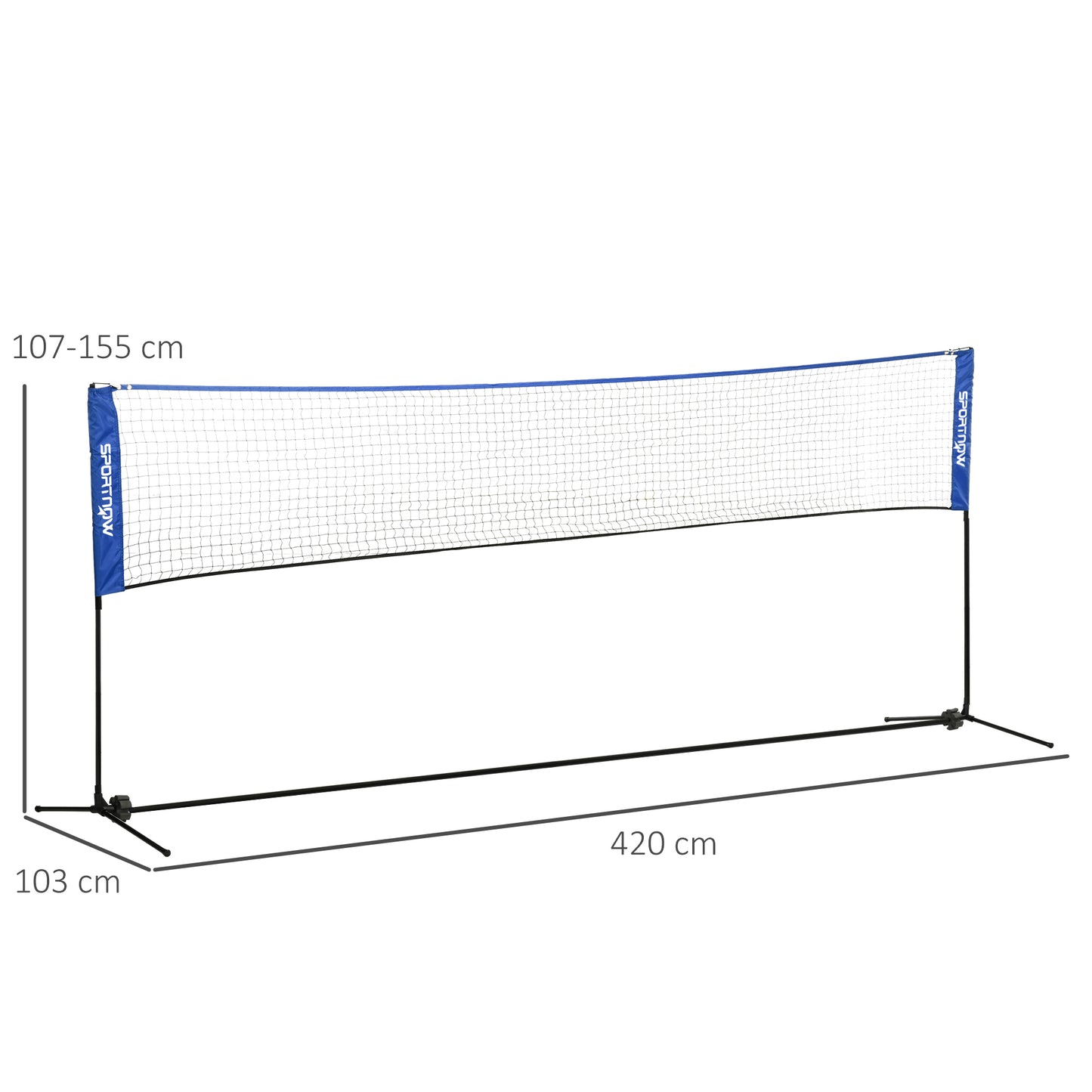 4m Badminton Net, Height Adjustable Outdoor Sports Net