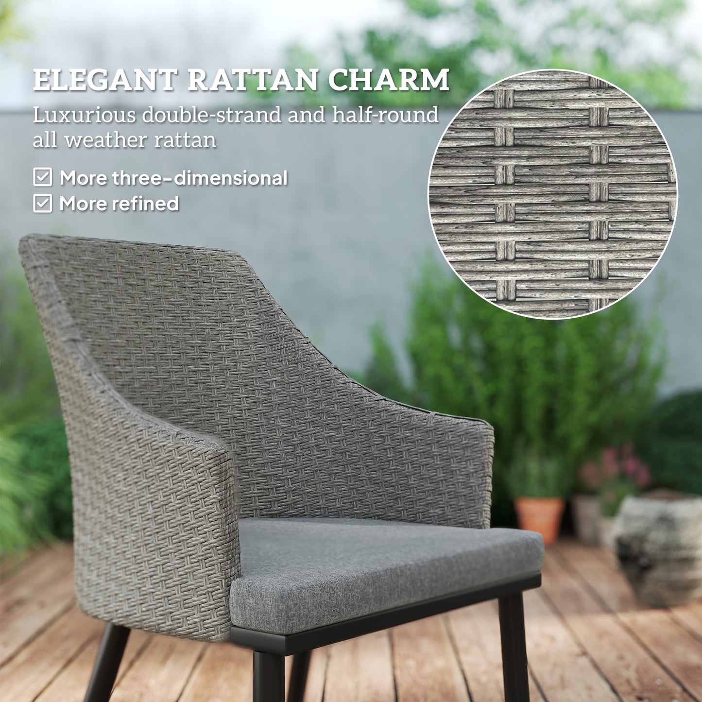 6 Seater Rattan Dining Set with Cushions (1)