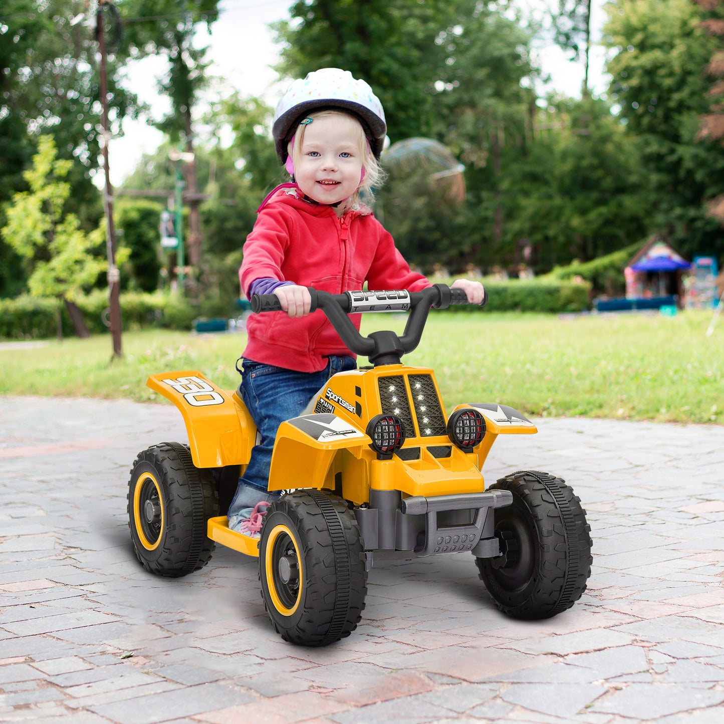 6V Electric Quad Bike for Kids, Ride On ATV w/ Forward/Reverse