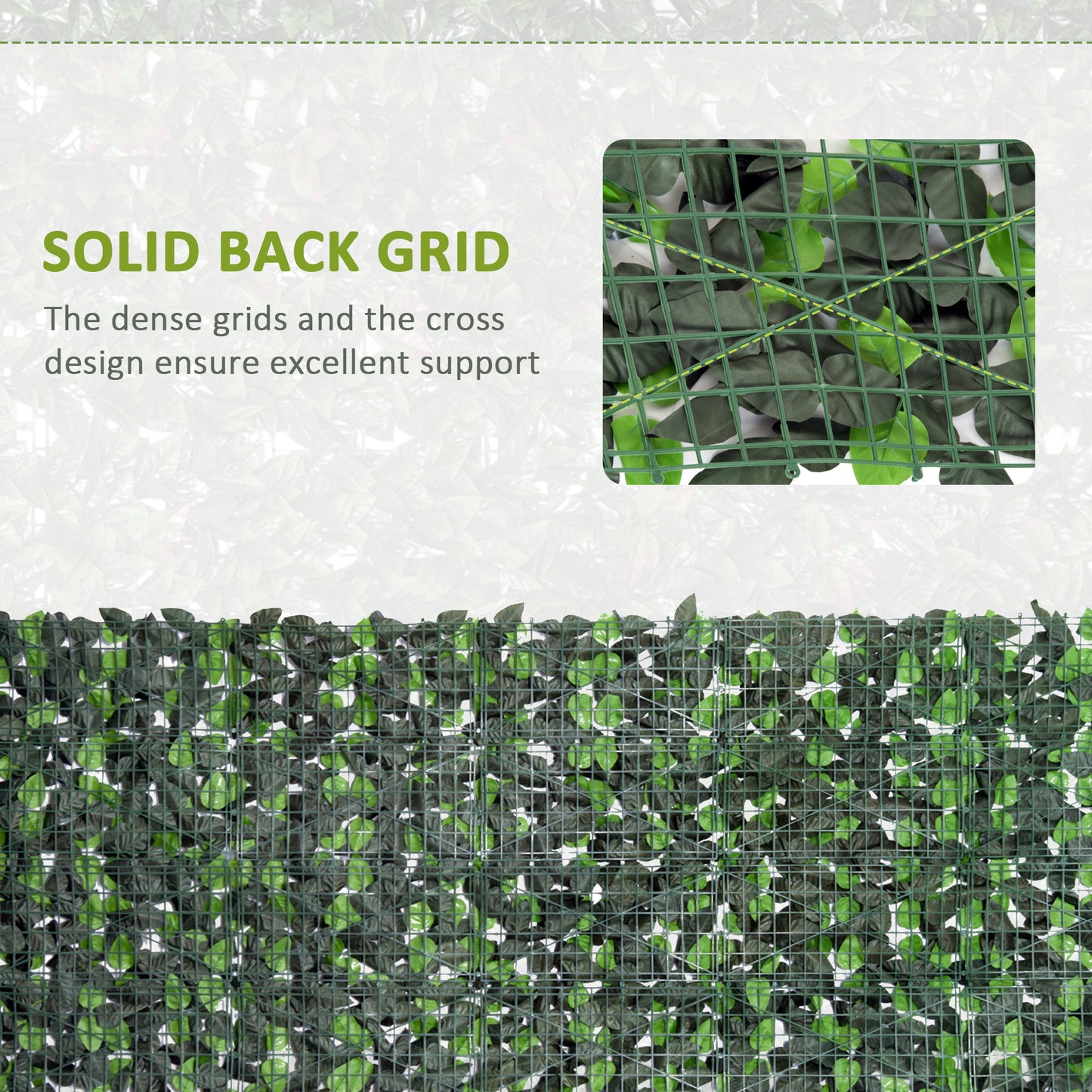 Artificial Leaf Hedge Screen Privacy Fence Panel