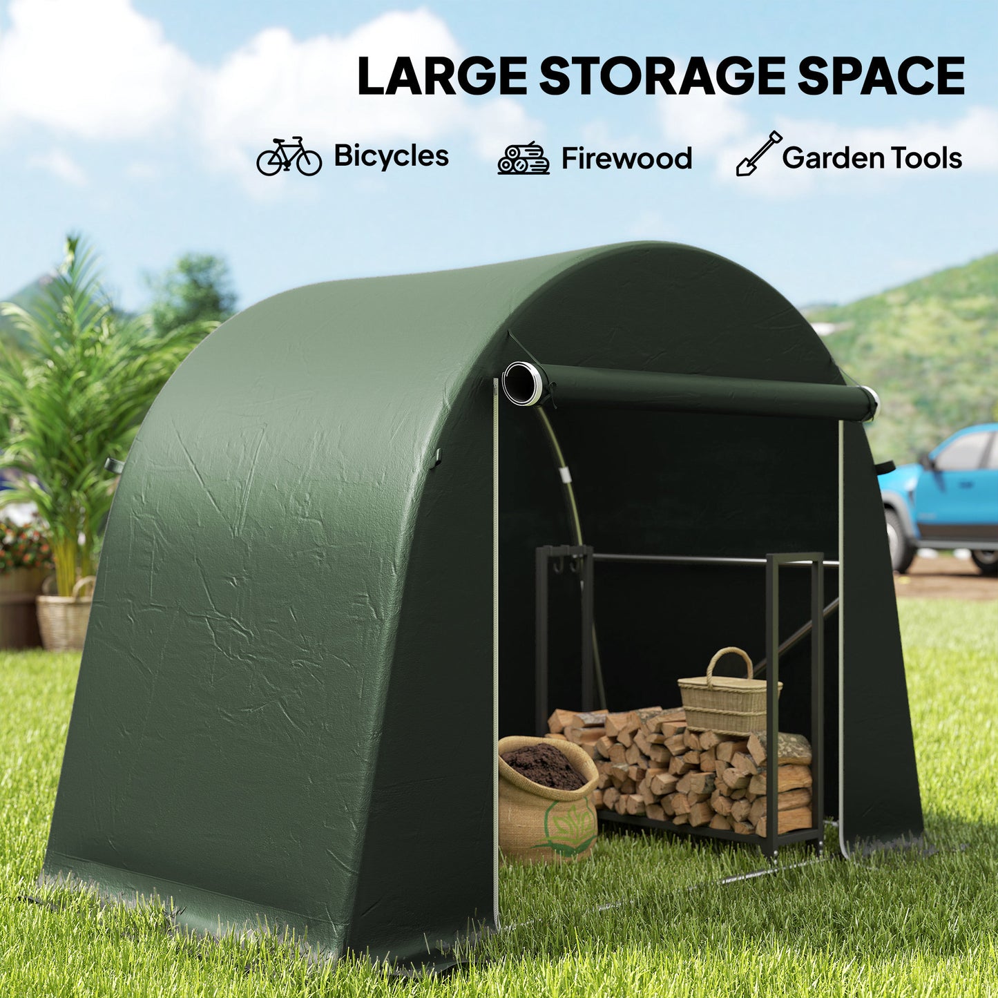 8 x 4 ft Garden Storage Tent