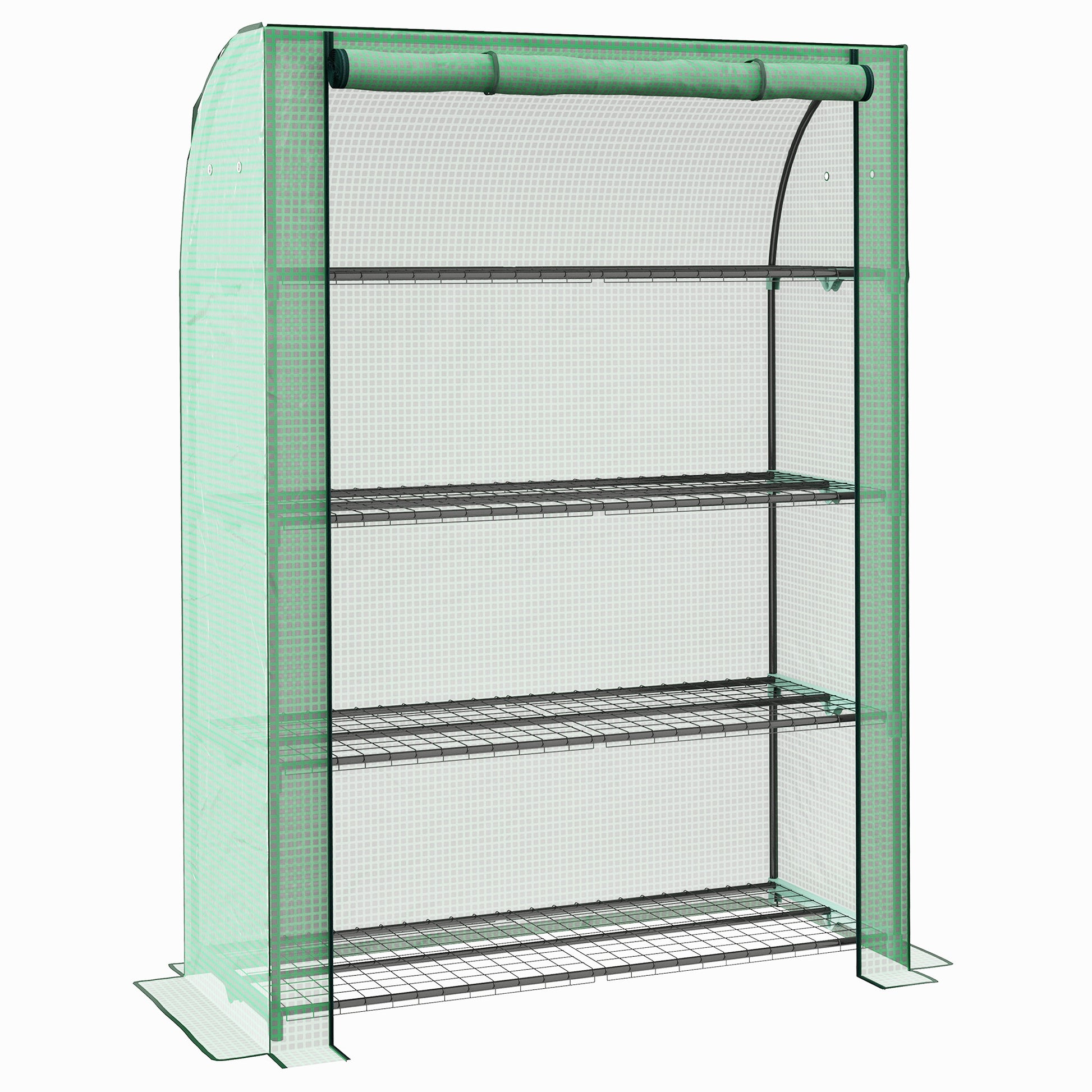 4 Tier Mini Greenhouse with Reinforced PE Cover