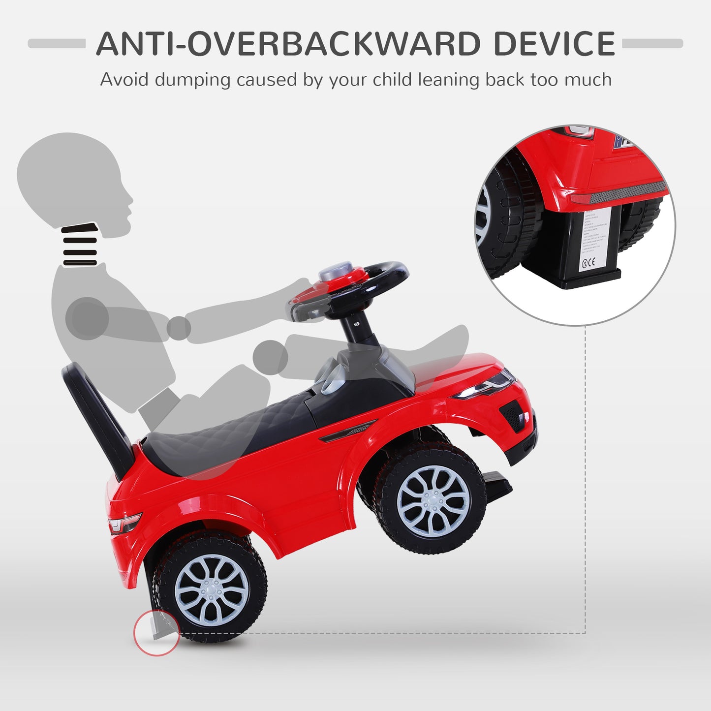 3-in-1 Ride On Car Foot To Floor Slider Toddler w/ Horn Steering
