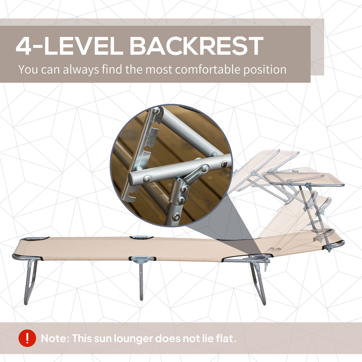 Folding Sun Lounger with Canopy