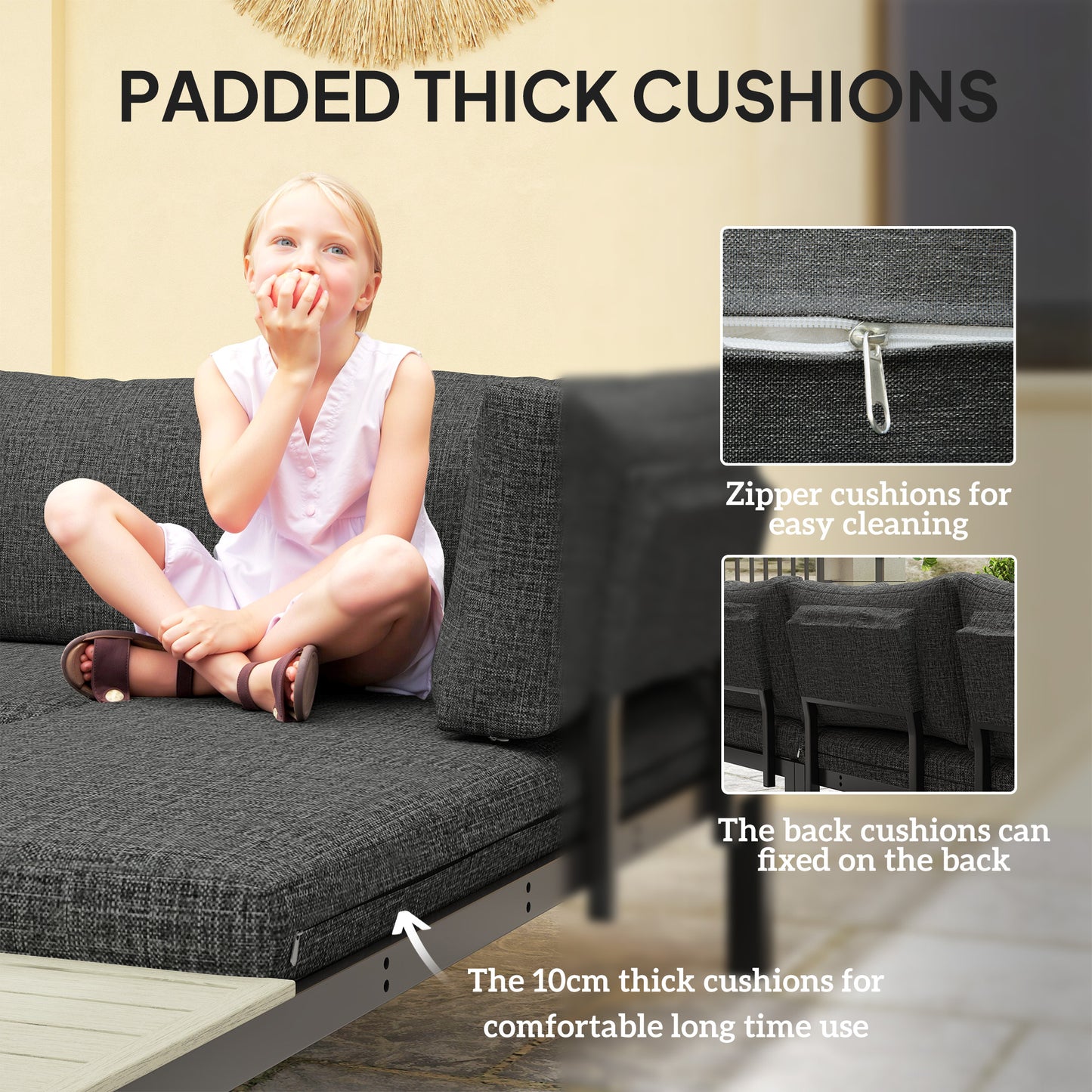 3 Pieces Garden Furniture Set