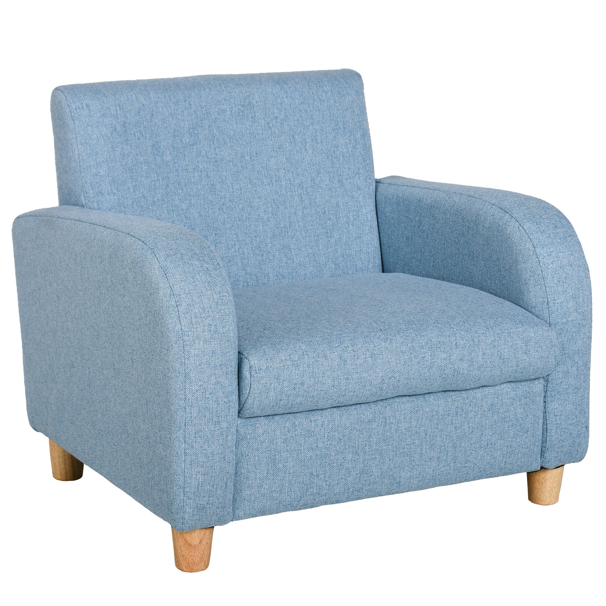Children's Armchairs Toddler Chair Wood Frame Anti-Slip Legs High