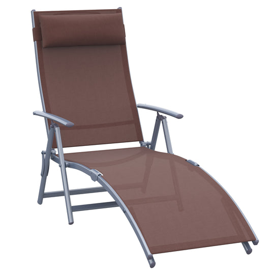 Sun Lounger Steel Frame Outdoor Folding Chaise Texteline Lounge (3)