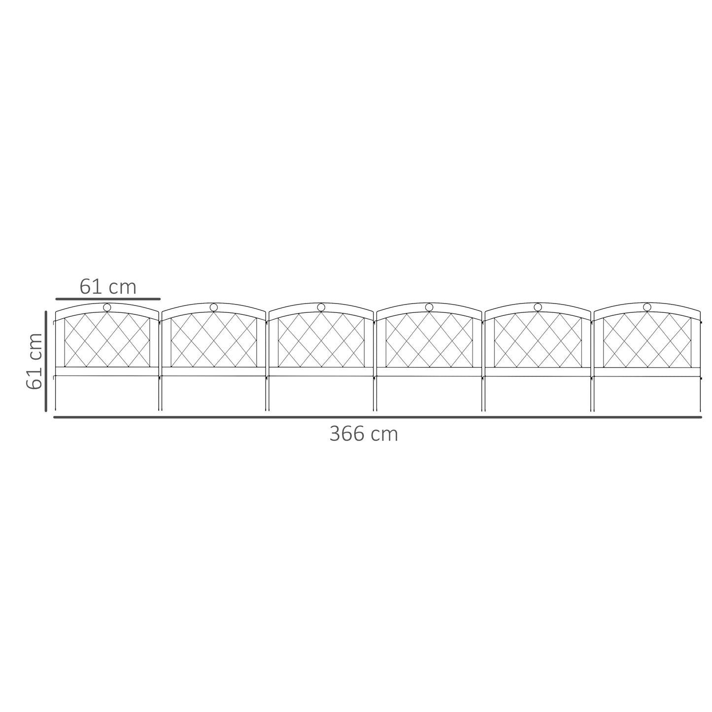 Metal Decorative Outdoor Picket Fence Panels